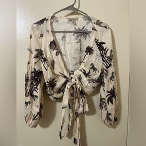 Banana Republic Tropical Blouse size medium